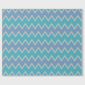 Beachy Blue Chevron Cadeaupapier (Vlak)