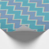 Beachy Blue Chevron Cadeaupapier (Hoek)