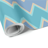 Beachy Blue Chevron Cadeaupapier (Rol Hoek)