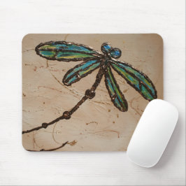 Beachy Blue en Green Dragonfly Flit Muismat