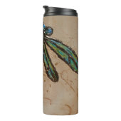 Beachy Blue en Green Dragonfly Flit Thermosbeker (Geroteerd rechts)