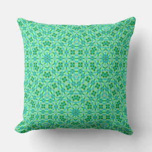 Beachy Blue en Green Mosaics Kussen