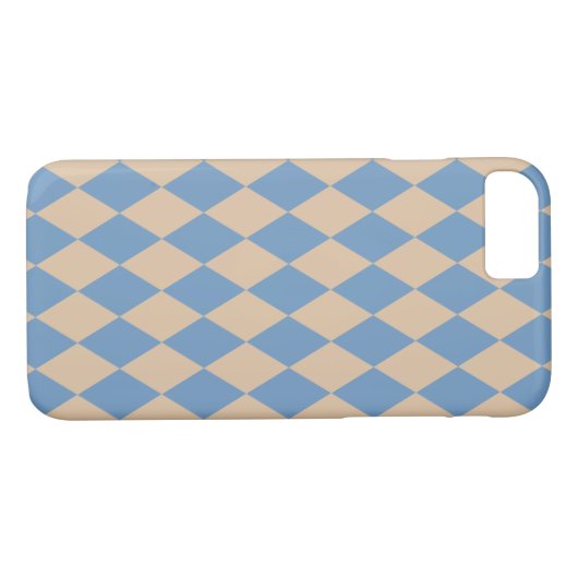 Beachy Blue en Tan Harlequin Case-Mate iPhone Case (Achterkant (Horizontaal))
