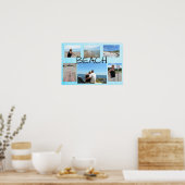 Beachy Blue Multi-Afbeelding persoonlijke Poster (Keuken)