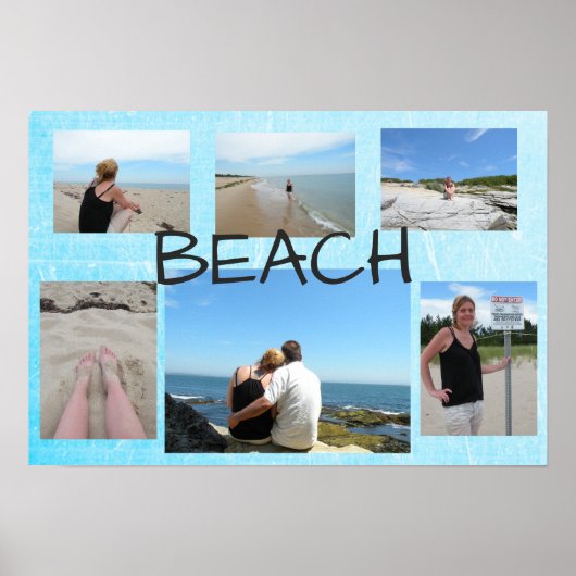 Beachy Blue Multi-Afbeelding persoonlijke Poster (Voorkant)