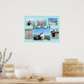 Beachy Blue Multi-Afbeelding persoonlijke Poster (Keuken)