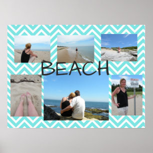 Beachy Blue Multi-Afbeelding persoonlijke Poster