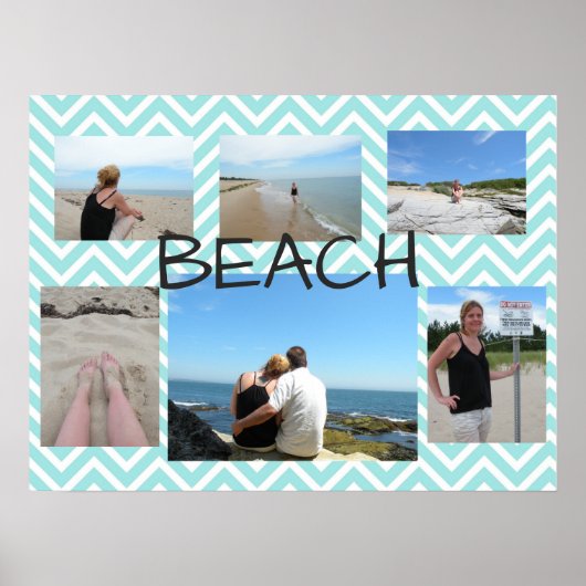 Beachy Blue Multi-Afbeelding persoonlijke Poster (Voorkant)