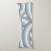 Beachy Blue Retro Regenboog Stripes Patroon Lichaamskussen (Voorkant Verticaal)