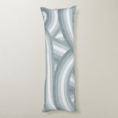 Beachy Blue Retro Regenboog Stripes Patroon Lichaamskussen (Achterkant (Verticaal))