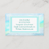 Beachy Blue Tones Visitekaartje (Achterkant)