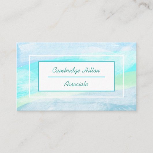 Beachy Blue Tones Visitekaartje (Voorkant)