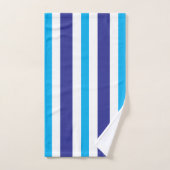 Beachy Blue White Stripes Bad Handdoek (Handdoek)
