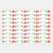 Beachy Boho Floral Greenery & Gold Specks Set van  Inpakpapier Vel (Voorkant 3)