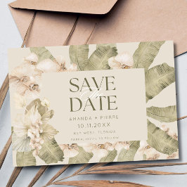 Beachy Boho Fotobruiloft Bewaar de datum Save The Date