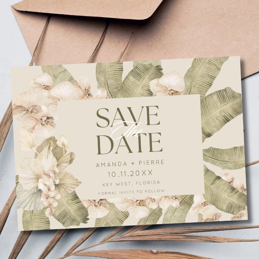 Beachy Boho Fotobruiloft Bewaar de datum Save The Date