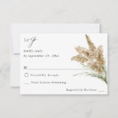 Beachy Boho Pampas Grass no Meal RSVP (Voorkant)