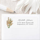 Beachy Boho Pampas Grass Return Address Label (Insitu)