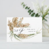 Beachy Boho Pampas Grass w Meal RSVP (Staand voorkant)