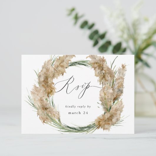 Beachy Boho Pampas Grass w Meal RSVP 2 (Staand voorkant)