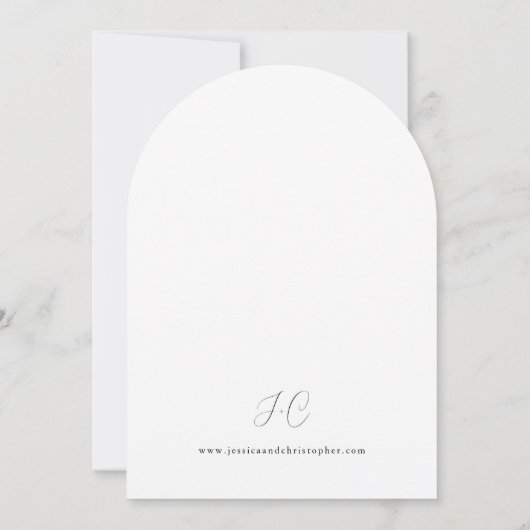 Beachy Boho Pampas Grass Wedding V2 Boog Kaart (Achterkant)