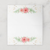 Beachy Boho Pink Ivory Greenery Floral Plaatskaartje (Buitenkant ongevouwen)