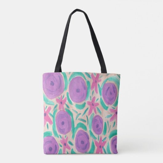Beachy Boho Print Canvas tas (Achterkant)