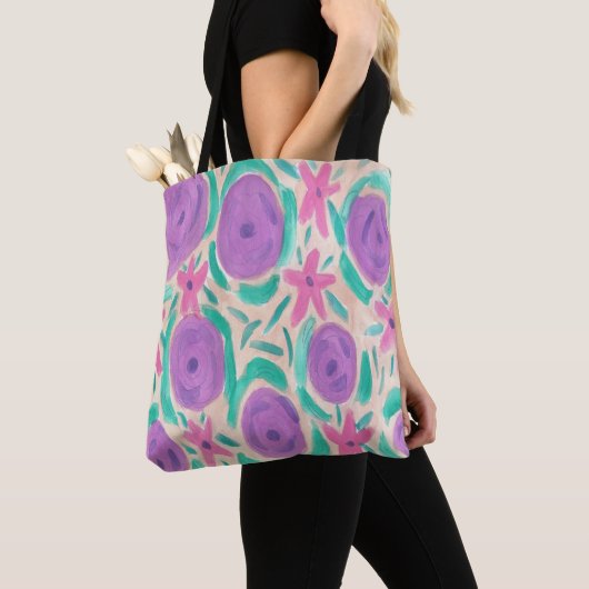 Beachy Boho Print Canvas tas (Dichtbij)