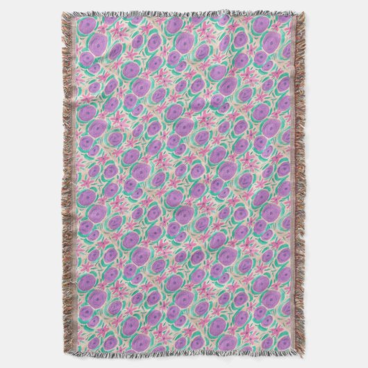 Beachy Boho Print Deken (Voorkant Verticaal)