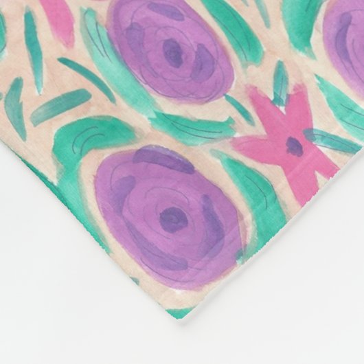 Beachy Boho Print Fleece Deken (Hoek)