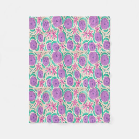 Beachy Boho Print Fleece Deken (Voorkant)