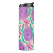 Beachy Boho Waterverf Print Tumbler Thermosbeker (Gedraaid links)