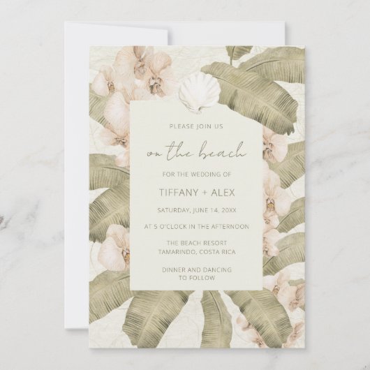Beachy Boho Wedding Kaart (Voorkant)