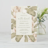 Beachy Boho Wedding Kaart (Staand voorkant)