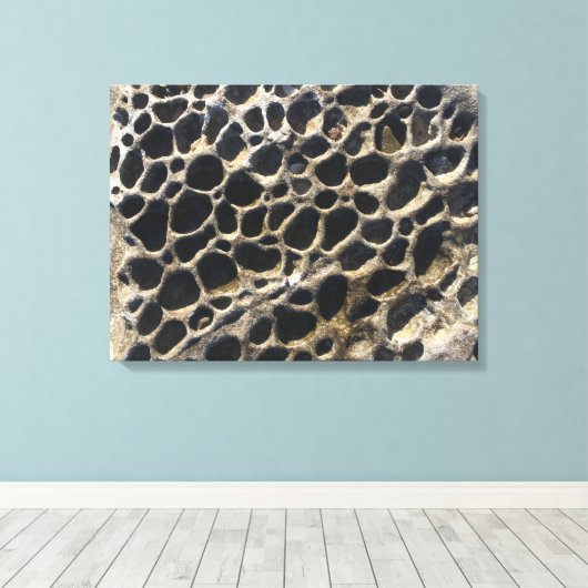 Beachy Bubbly Rocks Canvas Afdruk (Insitu (Houten vloer))