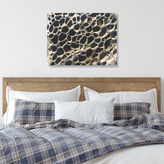 Beachy Bubbly Rocks Canvas Afdruk (Insitu (Slaapkamer))