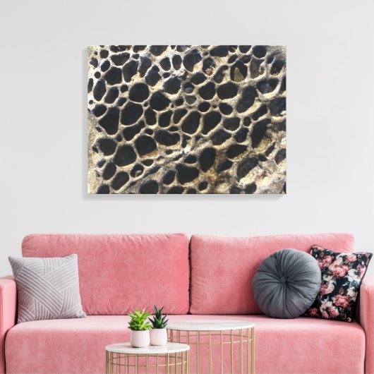 Beachy Bubbly Rocks Canvas Afdruk (Insitu (Woonkamer))