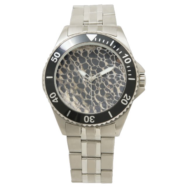 Beachy Bubbly Rocks Horloge (Voorkant)