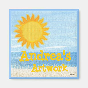 Beachy Childs Artwork Magneet