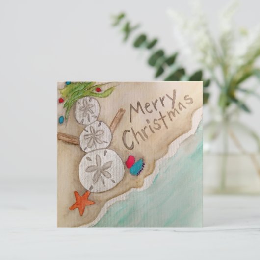 Beachy Christmas Kaart (Staand voorkant)