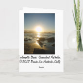 Beachy Christmas Kaart. Feestdagen Kaart (Achterkant)