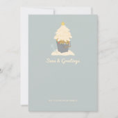 Beachy Christmas Sand Pail Flat Holiday Kaart (Voorkant)