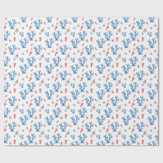 Beachy Christmas Wrapping Paper Cadeaupapier (Vlak)