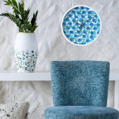 Beachy Coastal Blue Waterverf Design White Lijst