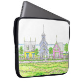 Beachy Cottages laptop hoesje Sleeve (Voorkant Rechts)
