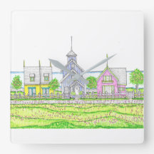 Beachy Cottages wandklok