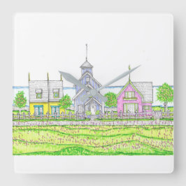 Beachy Cottages wandklok