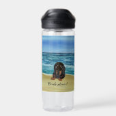 Beachy Dachshund Water Bottle Waterfles (Achterkant)