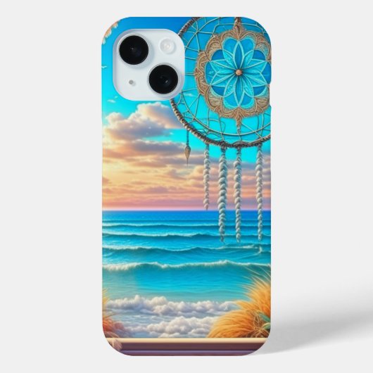 Beachy Dreamcatcher op Venster Case-Mate iPhone Case (Achterkant)