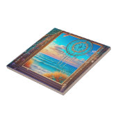  Beachy Dreamcatcher op Venster Tegeltje (Zijkant)